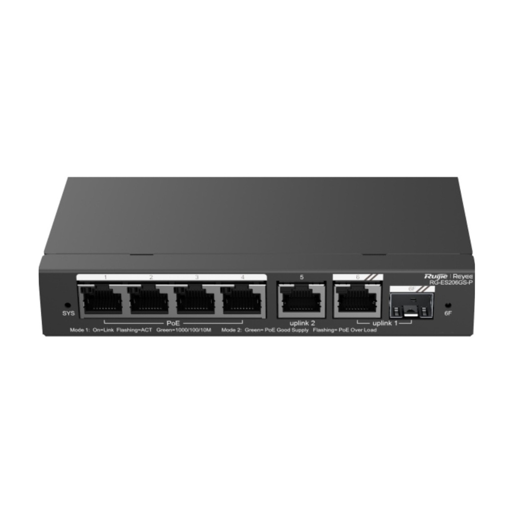 Ruijie 5 Gigabit Ports, 4 PoE+, 54W