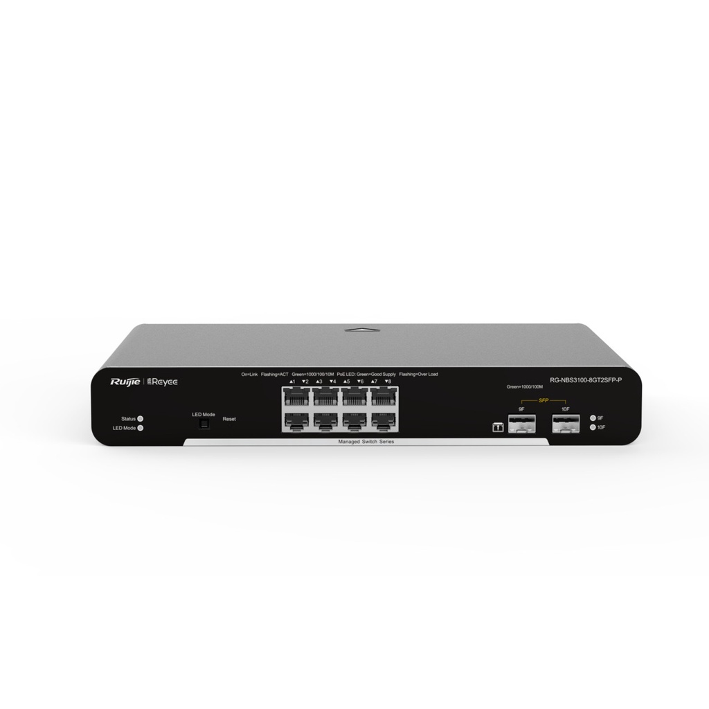 Ruijie 8-Port Gigabit L2 Managed POE Switch, 125W